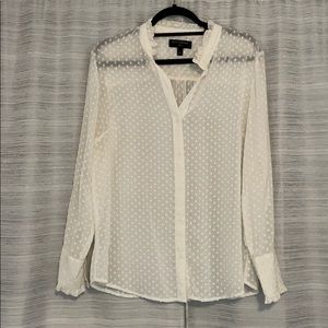 Polka-Dot Sheer Blouse